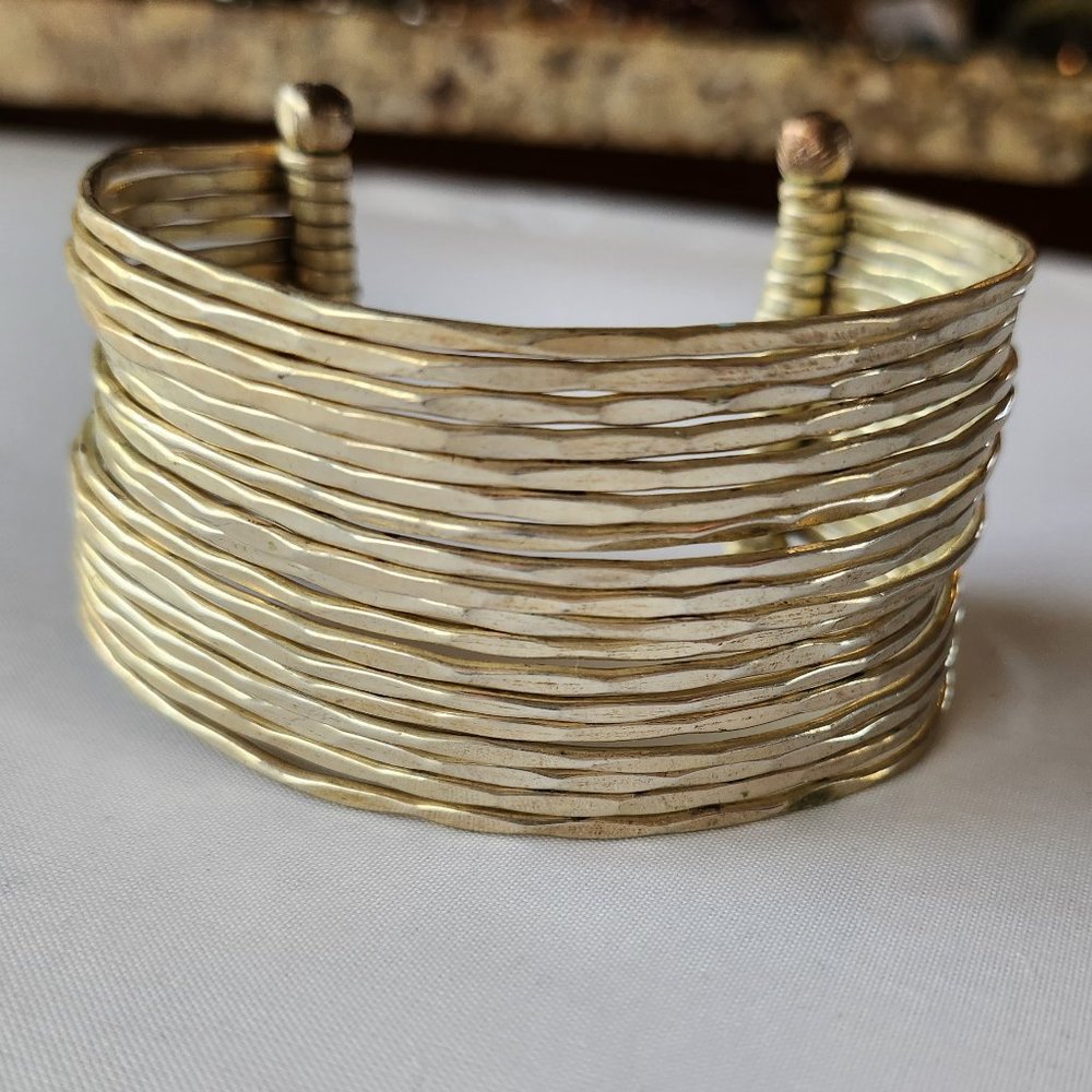Gold Bangle Cuff Bracelet